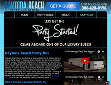 Tablet Screenshot of daytonabeachpartybusrental.com